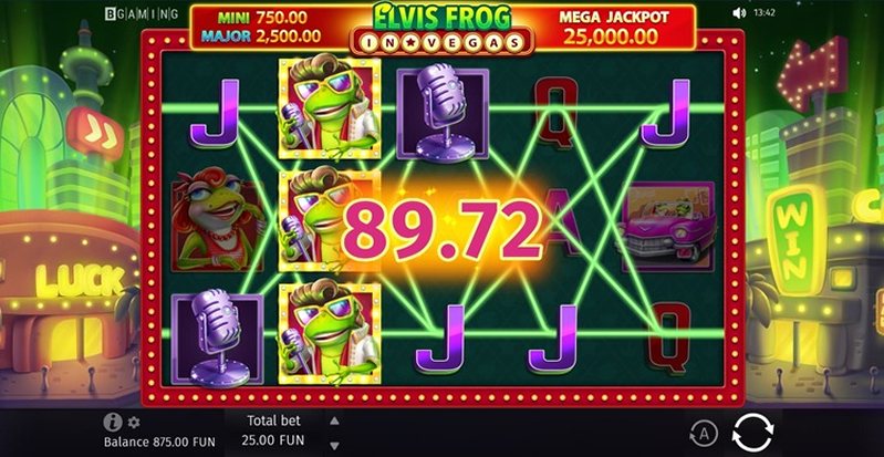 Выигрыш слота Elvis Frog in Vegas
